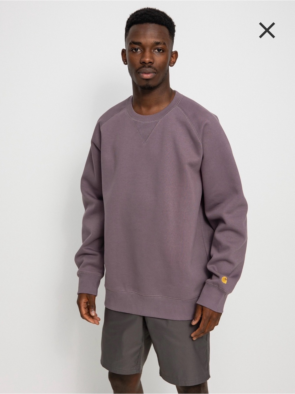 Carhartt WIP Men’s Chase Sweatshirt Pink misty thistle MEDIUM - Rare Color